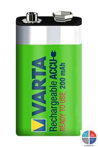 ACCUS VARTA NIMH 9V/200mah 6LR61 X 1 PILES RECHARGEABLES