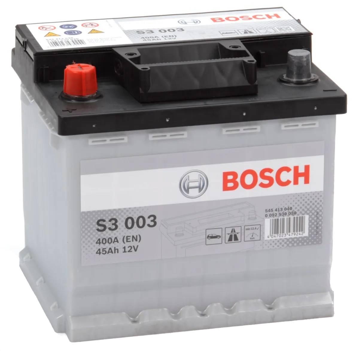 Batterie auto S3003 12V 45ah/400A BOSCH, batterie de démarrage auto, VL,  voiture