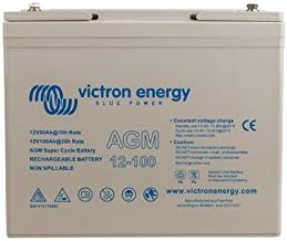 Batterie 12v 100Ah C20 Victron AGM Super Cycle Décharge lente BAT412110081